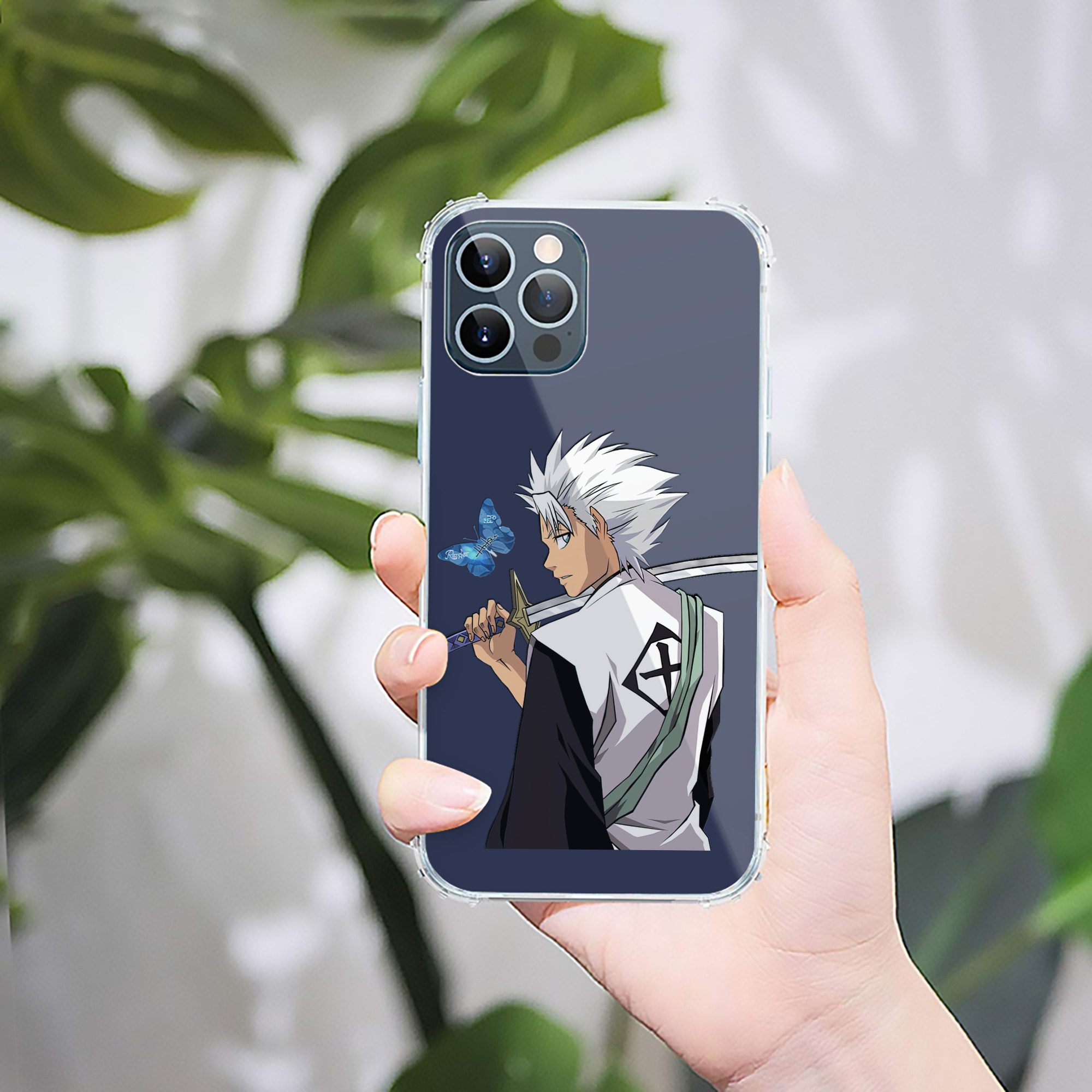 （画像用） ブリーチ 日番谷冬獅郎（ひつがや とうしろう） BLEACH Hitsugaya Toushirou 【iPhone 12シリーズ対応】透明スマホケース（クリアソフトケース）